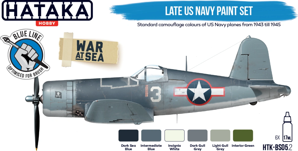 Zdjęcie Zestaw farb Late US Navy Paint Set 6x17ml Hataka BS05.2