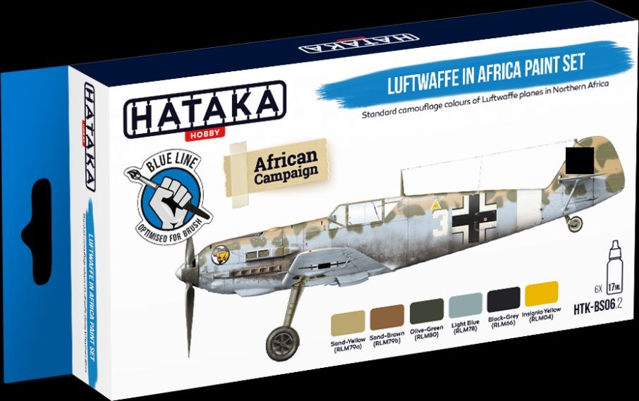 Zdjęcie Zestaw farb Luftwaffe in Africa 6x17ml Hataka HTK-BS06.2