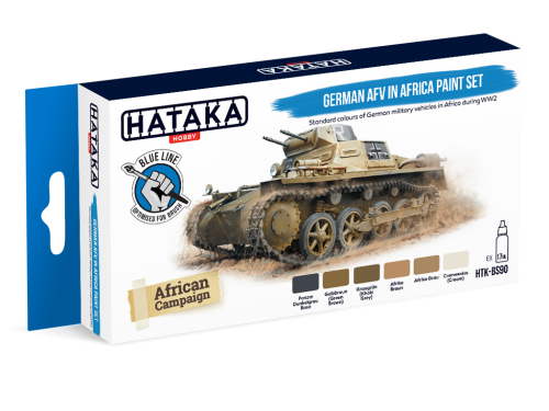 German AFV in Africa paint set 6x17ml Hataka HTK-BS90