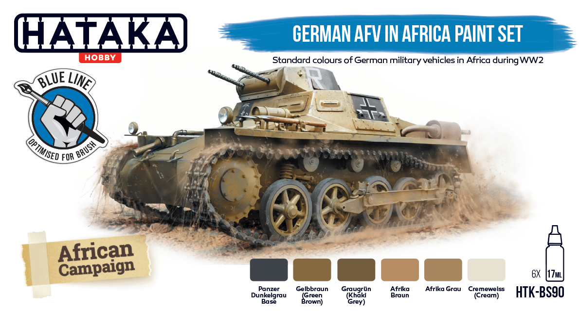 Zdjęcie Zestaw farb German AFV in Africa 6x17ml Hataka HTK-BS90