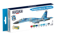 Zdjęcie Zestaw farb Ukrainian AF Paint Set Vol. 1 (Blue Pixel) 8x17ml Hataka HTK-BS96