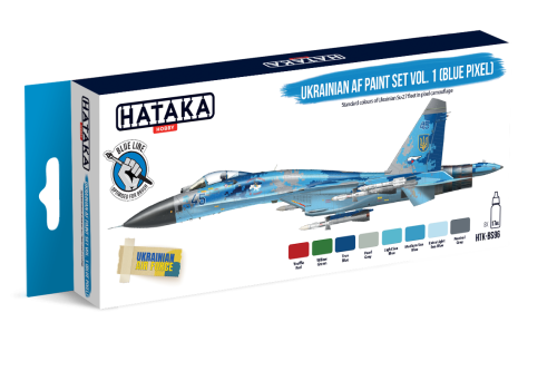 Ukrainian AF Paint Set Vol. 1 (Blue Pixel) 8x17ml Hataka HTK-BS96