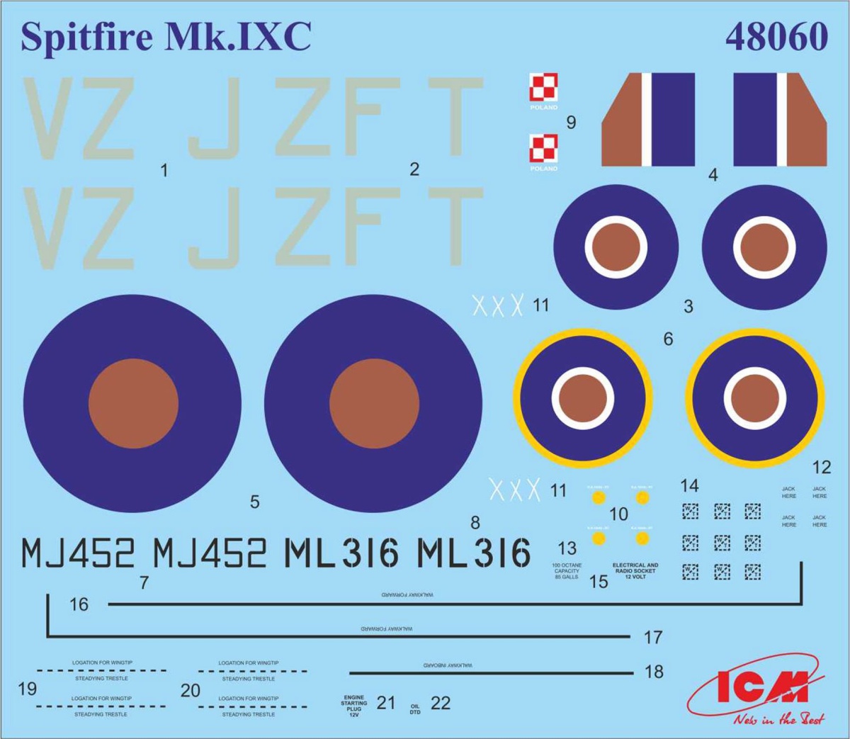 Zdjęcie Spitfire Mk.IXc "Beer Delivery" 1:48 ICM 48060