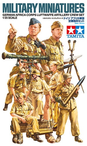 Zdjęcie główne produktu German Africa Corps Luftwaffe Artillery Crew Set 1:35 Tamiya 35343