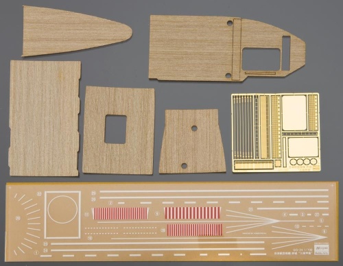 Wooden deck for Akagi aircraft carrier (three launch decks) 1:700 Hasegawa 72124