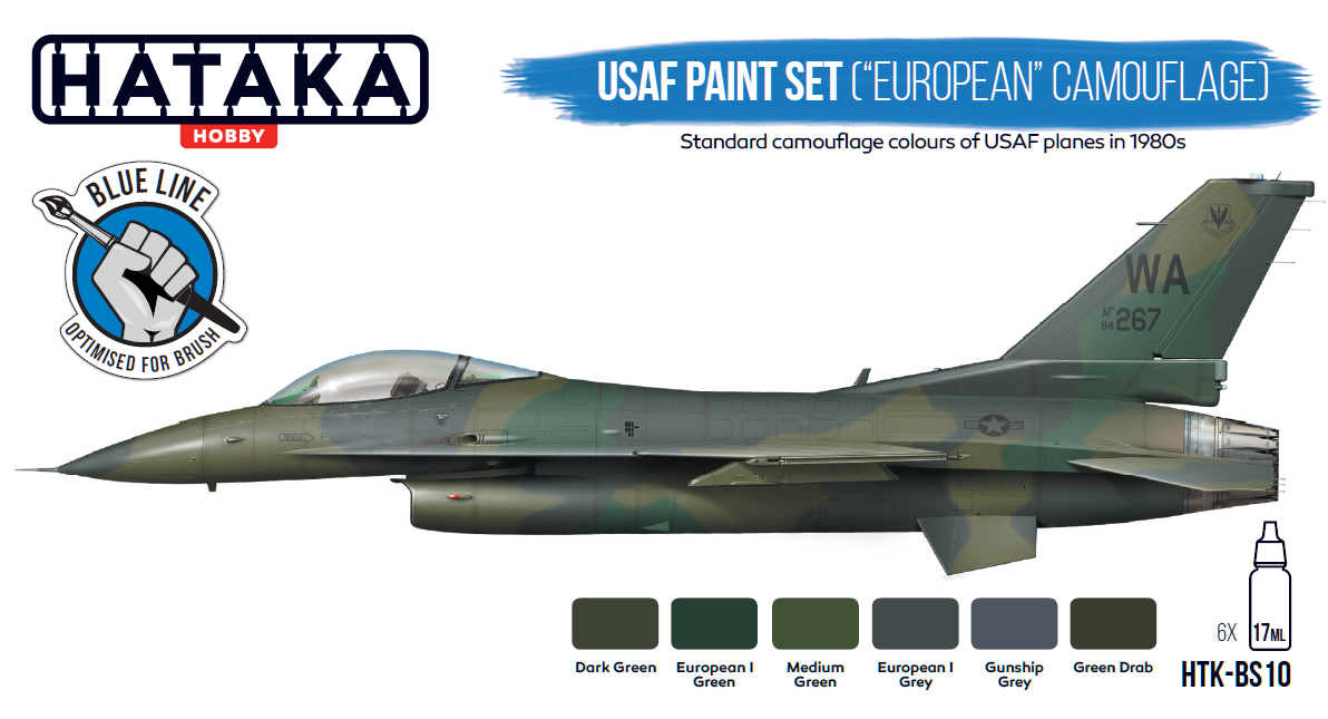 Zdjęcie Zestaw farb USAF European Camouflage 6x17ml Hataka HTK-BS10