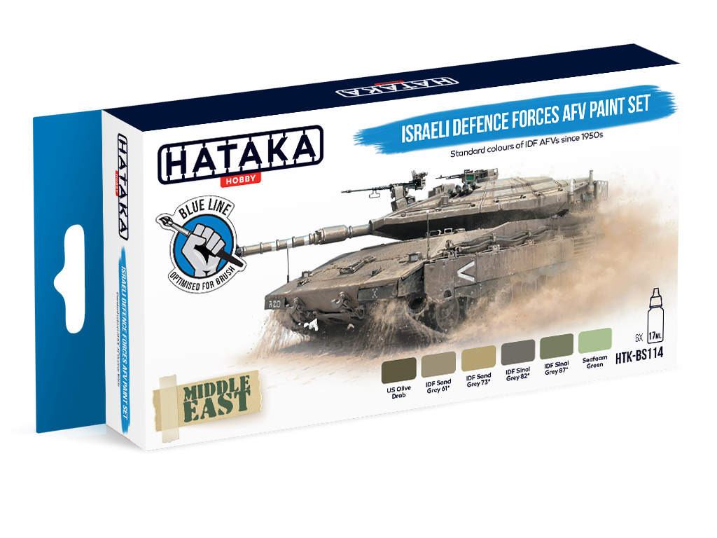 Zdjęcie Zestaw farb Israeli Defence Forces AFV 6x17ml Hataka HTK-BS114
