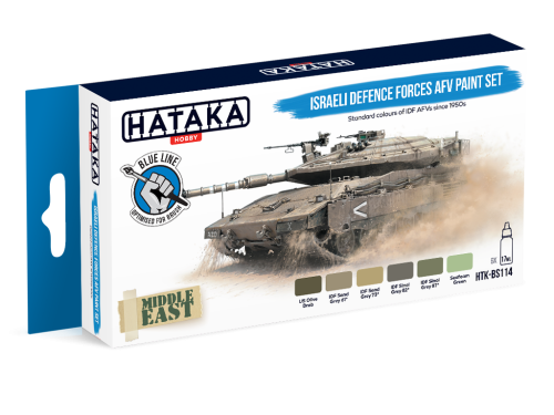 Israeli Defence Forces AFV paint set 6x17ml Hataka HTK-BS114