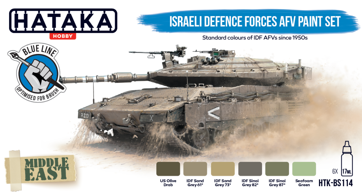 Zdjęcie Zestaw farb Israeli Defence Forces AFV 6x17ml Hataka HTK-BS114