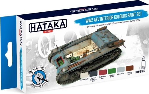 WW2 AFV Interior Colours paint set 6x17ml Hataka HTK-BS37
