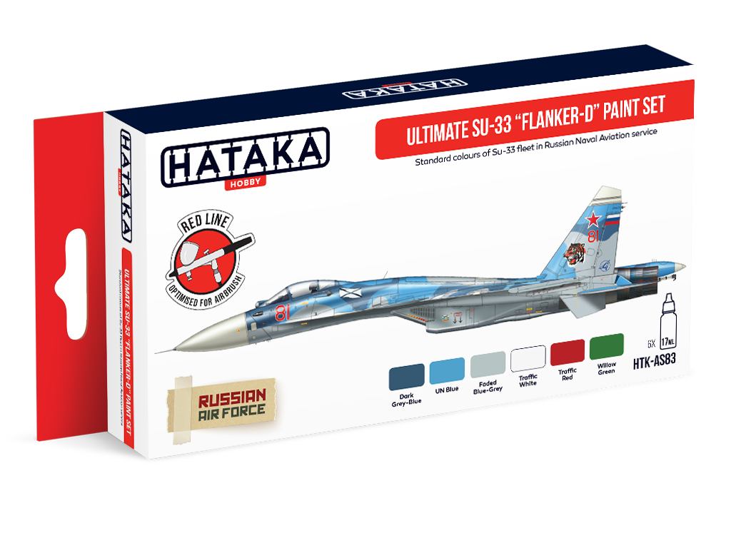 Zdjęcie Zestaw farb Ultimate Su-33 "Flanker-D" 6x17ml Hataka HTK-AS83