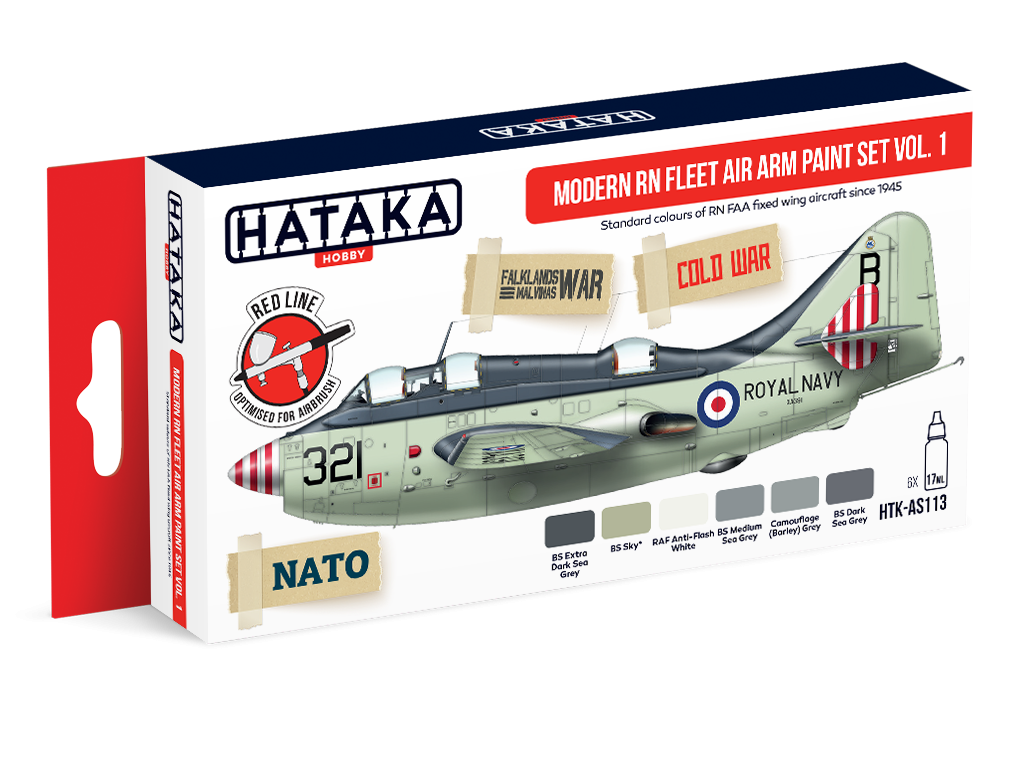 Zdjęcie Zestaw farb Modern RN Fleet Air Arm Paint Set Vol. 1 6x17ml Hataka HTK-AS113