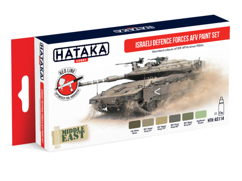 Israeli Defence Forces AFV paint set 6x17ml Hataka HTK-AS114
