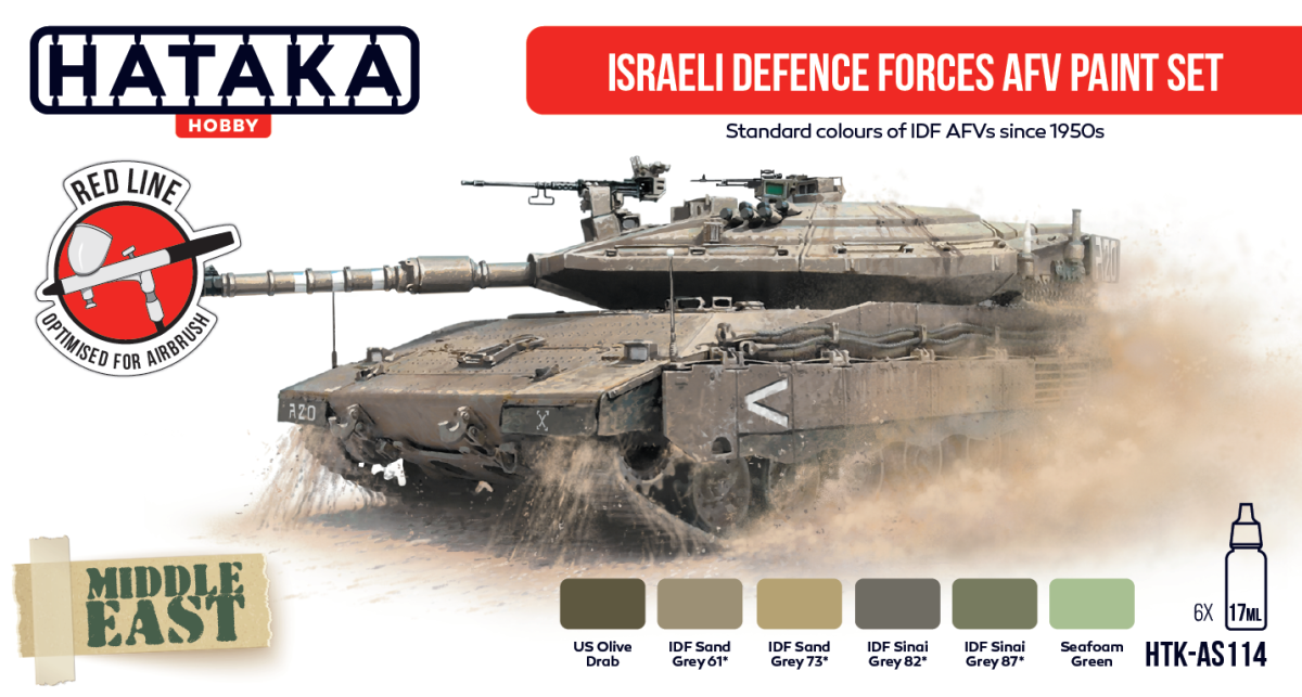 Zdjęcie Zestaw farb Israeli Defence Forces AFV 6x17ml Hataka HTK-AS114