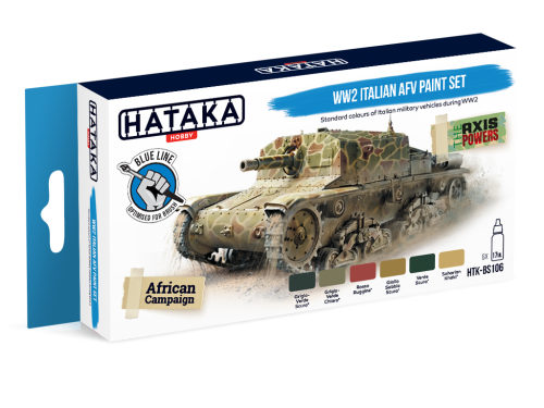 WW2 Italian AFV paint set 6x17ml Hataka HTK-BS106