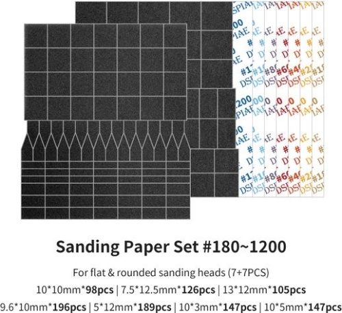 Sanding paper set 180-1200 DSPIAE MSP-ESS