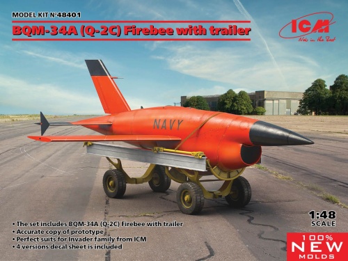 BQM-34A (Q-2C) Firebee with trailer 1:48 ICM 48401