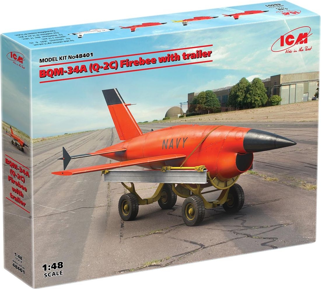 Zdjęcie BQM-34A (Q-2C) Firebee z przyczepą 1:48 ICM 48401