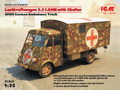 Lastkraftwagen 3.5 t AHN with body (Ambulance) 1:35 ICM 35417