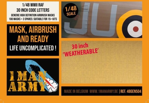 world War II 30-inch RAF code letters 1:48 1 Man Army 48GEN504