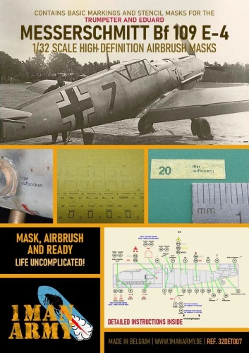 Messerschmitt Bf 109 E-4 1:32 1 Man Army 32DET007