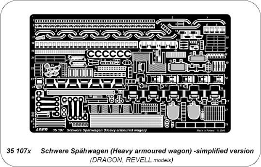 Zdjęcie Schwere Spähwagen - wersja uproszczona 1:35 ABER 35107X