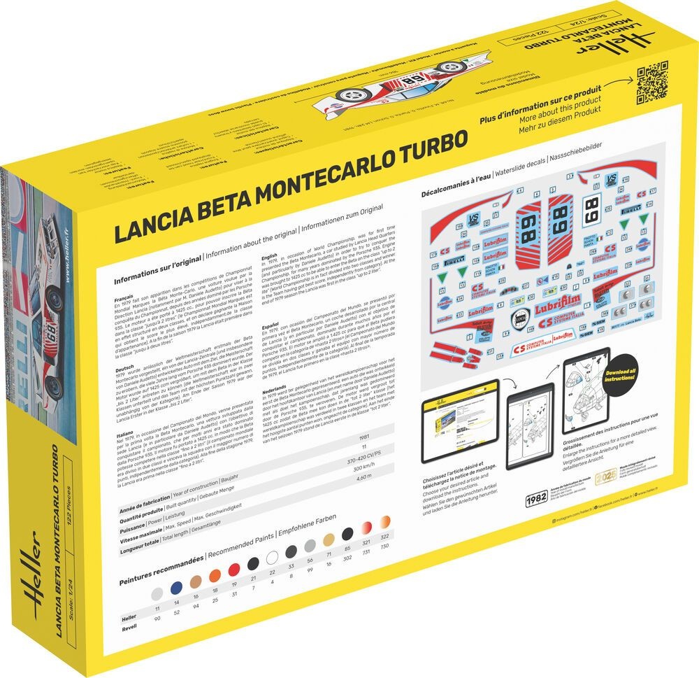 Zdjęcie Lancia Beta Montecarlo Turbo 1:24 Heller 56741 STARTER KIT