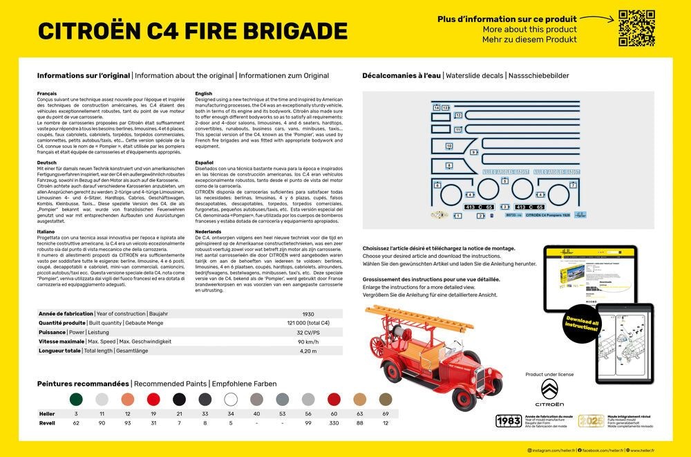 Zdjęcie Citroën C4 Fire Brigade 1:24 Heller 80733