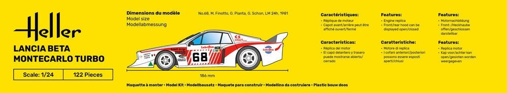 Zdjęcie Lancia Beta Montecarlo Turbo 1:24 Heller 80741