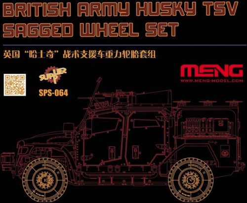 Husky TSV Set of wheels with deflection 1:35 Meng SPS-064
