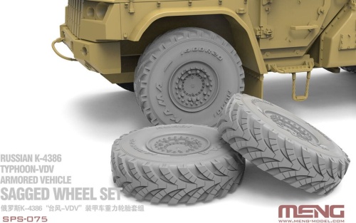 Set of cambered wheels for Russian K-4386 Typhoon-VDV 1:35 Meng SPS-075 armored vehicle