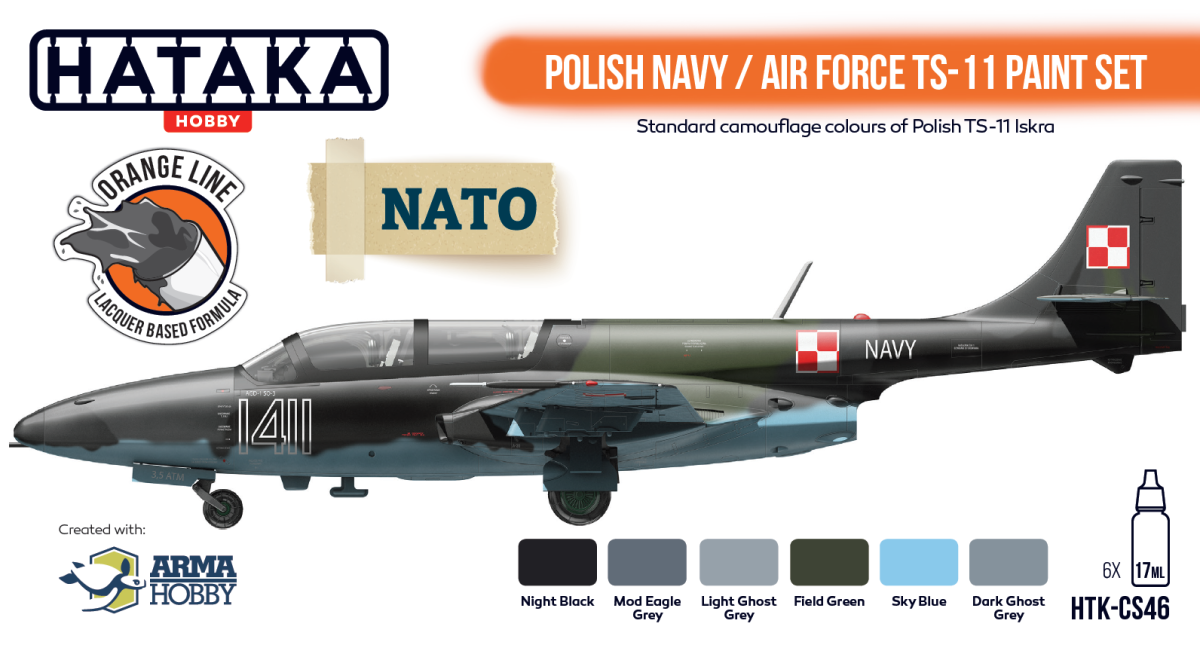 Zdjęcie Zestaw farb Polish Navy / Air Force TS-11 6x17ml Hataka HTK-CS46