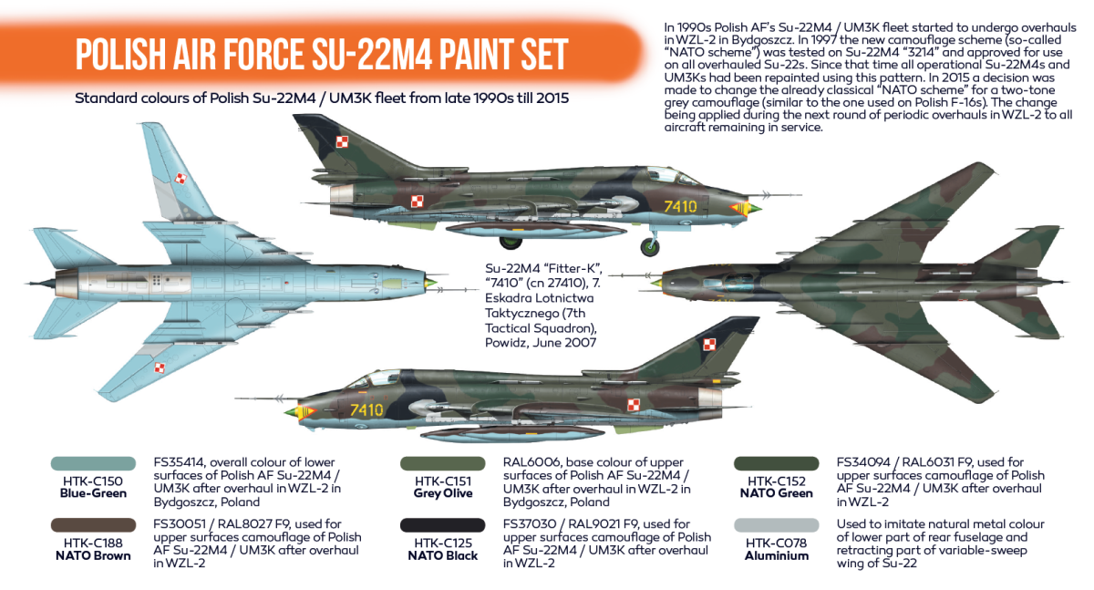 Zdjęcie Zestaw farb Polish Air Force Su-22M4 6x17ml Hataka HTK-CS47
