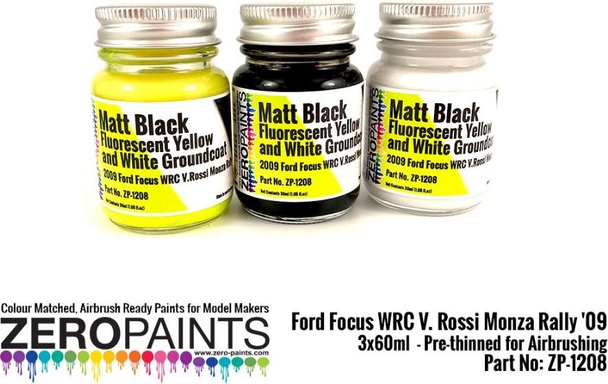 Zdjęcie Zestaw farb Ford Focus WRC V. Rossi Monza Rally '09 3x30ml Zero Paints ZP-1208