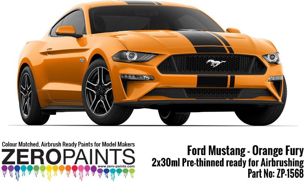 Zdjęcie Zestaw farb Ford Mustang Orange Fury 2x30ml Zero Paints ZP-1568