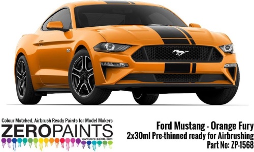 Ford Mustang Orange Fury 2x30ml paint set by Zero Paints ZP-1568