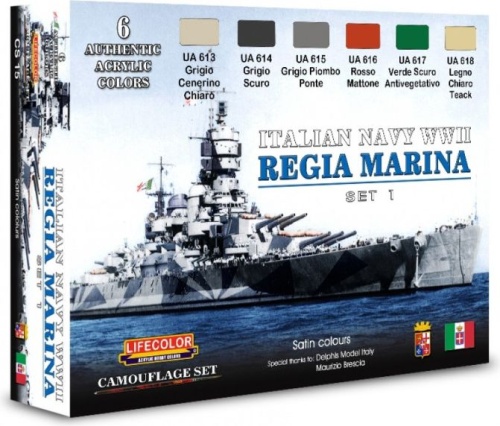 Italian Navy WWII Regia Marina Paint Set 1 6x22ml Lifecolor CS15