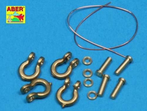 4 shackles for Soviet KW-1, KW-2 and JS-2 1:35 ABER R-18 tanks