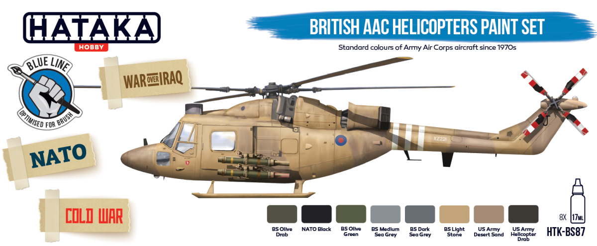 Zdjęcie Zestaw farb British AAC Helicopters 8x17ml Hataka BS87