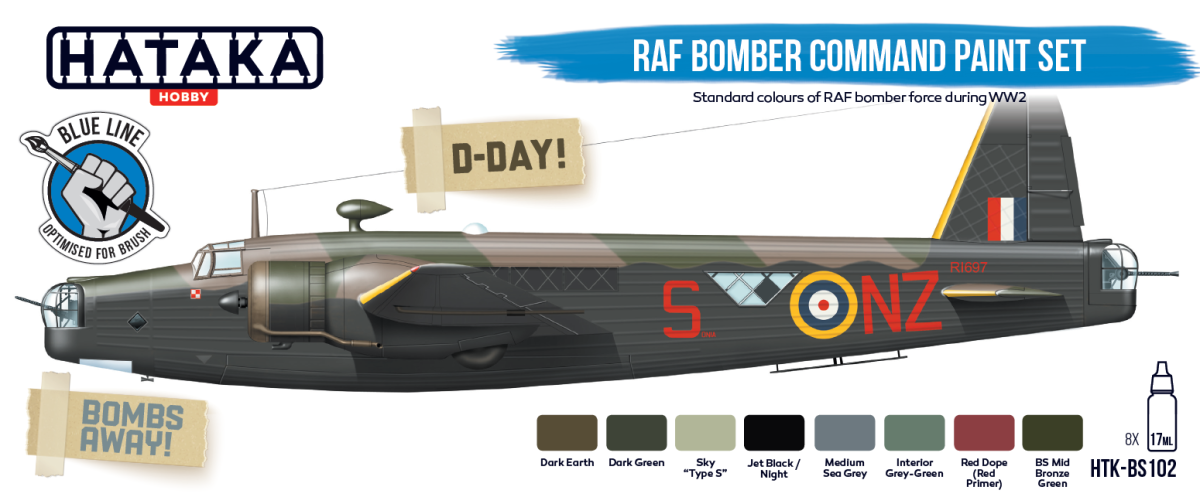 Zdjęcie Zestaw farb RAF Bomber Command 8x17ml Hataka BS102