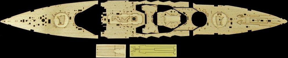 Zdjęcie Pokład drewniany do okrętu Nagato 1:350 Hasegawa 72142