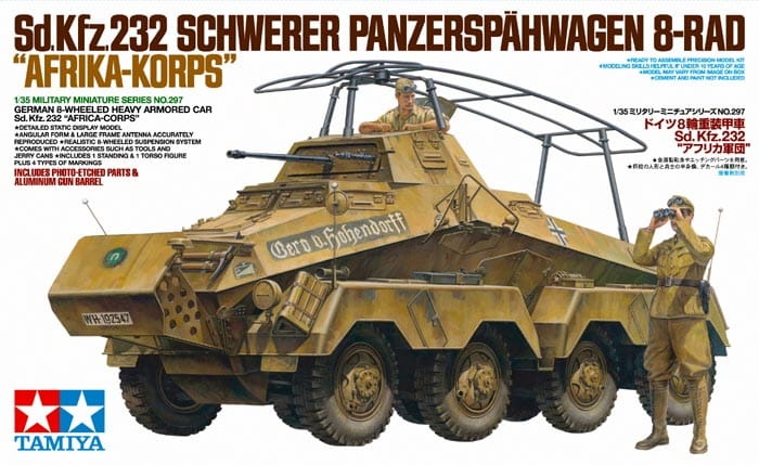 Zdjęcie główne produktu German 8-Wheeled Heavy Armored Car Sd.Kfz.232 "Africa-Corps" 1:35 Tamiya 35297