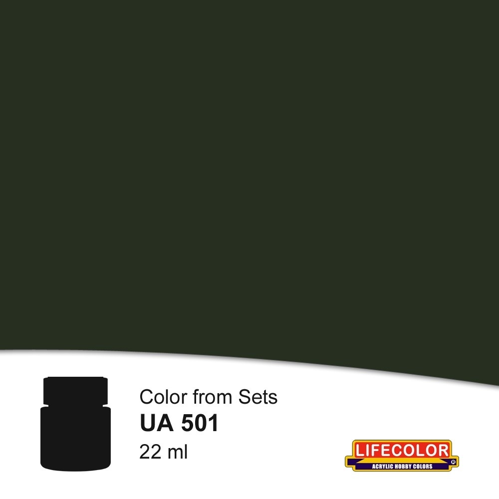 Zdjęcie Lifecolor UA501 Luftwaffe Schwarzgrun RLM 70 22ml farba UA501