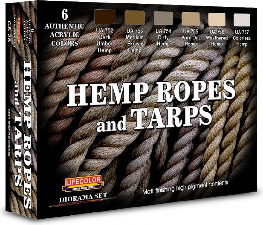 Zdjęcie Zestaw farb Hemp Ropes and Tarps 6x22ml Lifecolor CS28