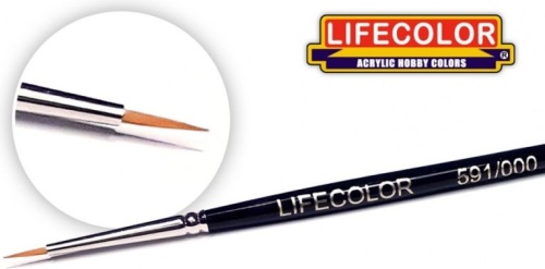 Synthetic modeling brush round with long bristles 000 Lifecolor TA591000