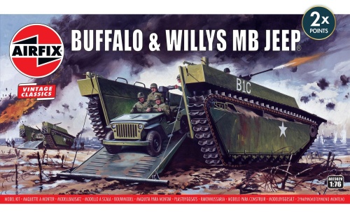 Buffalo and Willys MB Jeep 1:76 Airfix 02302V