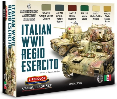 Italian WWII Regio Esercito 6x22ml paint set Lifecolor CS08