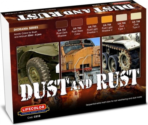 Dust and Rust paint set 6x22ml Lifecolor CS10