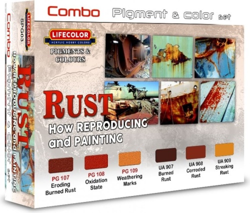 Rust How Reproducing and Painting 3x22ml paint set Lifecolor SPG03