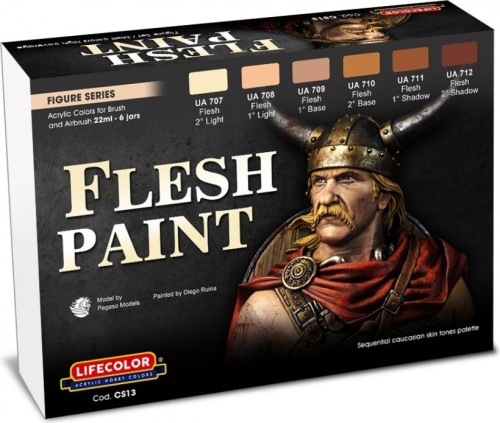 Flesh Paint Set 6x22ml Lifecolor CS13